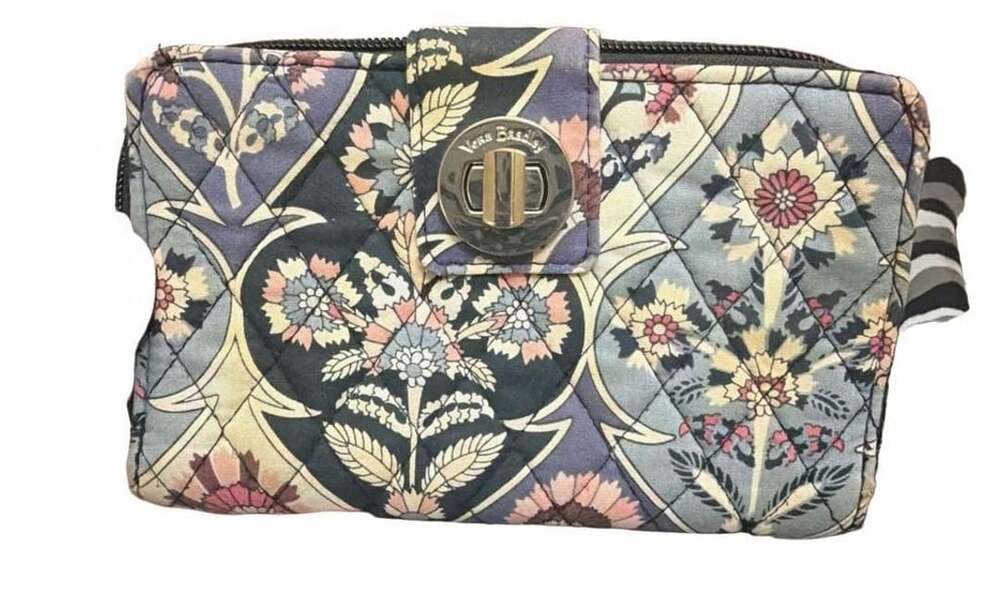 Vera Bradley Charmont Meadow RFID Turnlock Quilted Wallet Floral